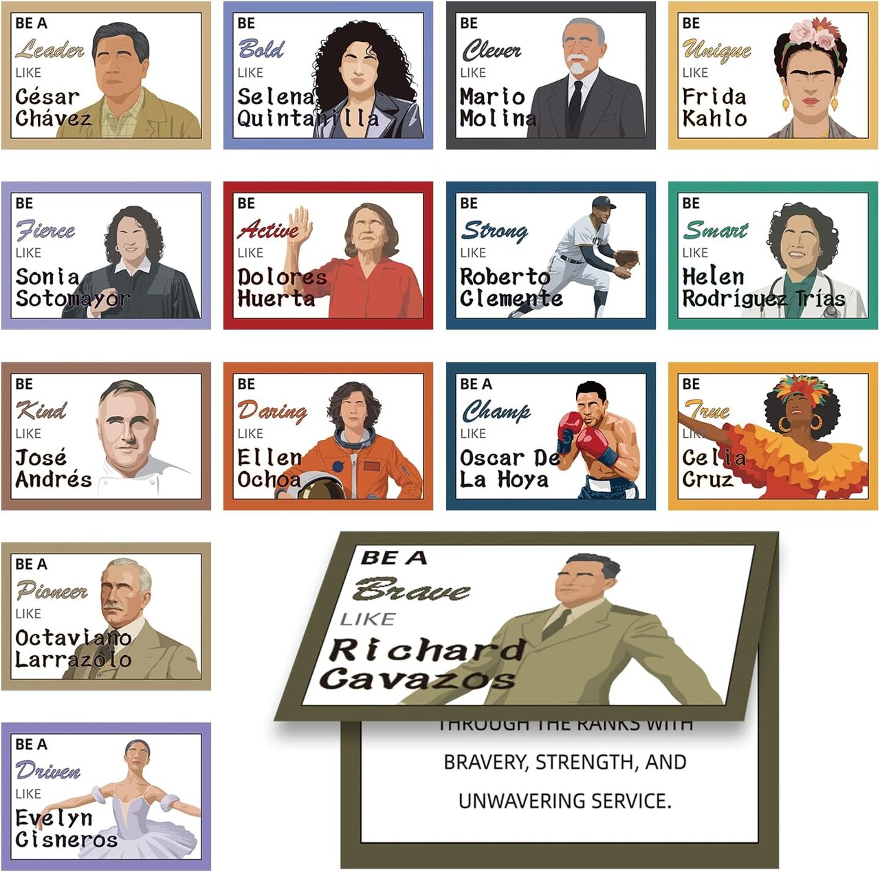 15 Pcs Hispanic Heritage Month Decorations Interactive Bulletin Board Posters